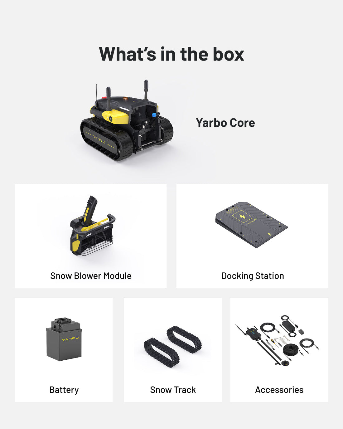 Yarbo Snow Blower a prvky modulárneho systému